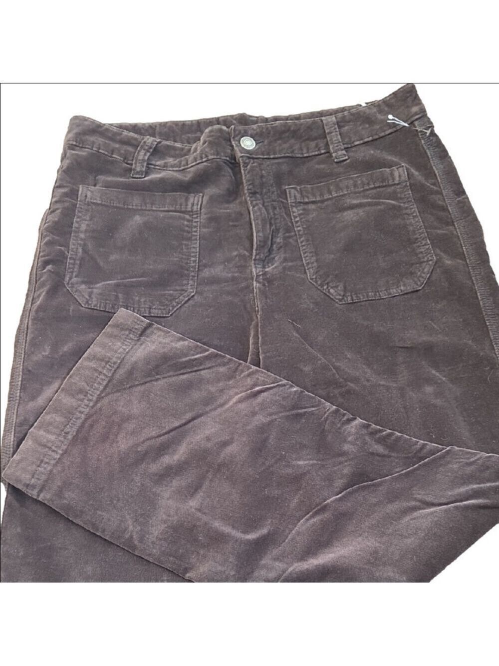 NwOT Never Worn Free People Womens Velvety 12 Pants in Chocolate Brown - Picture 3 of 14